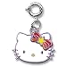 Licensed Sanrio?? Hello Kitty Groovy Star Bow Pink Metallic Charm (260)
