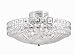 Trans Globe MDN-909 Twelve Light Square Semi-Flush Mount, Polished Chrome Finish with Clear Crystal