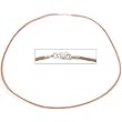 Leather Cord Necklace Brown 18"