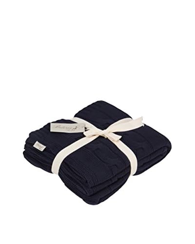 Bottega Tessile Plaid Blu Navy 130 x 170 cm
