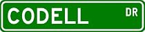 CODELL Street Sign ~ Personalized Family Lastname Sign ~ Gameroom, Basement, Garage Sign Novelty** ALUMINUM