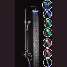 LED Contemporary Wall Mount Faucet Set