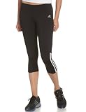 adidas Women's W RESPONSE Three-Quarter Tight Pant, Black/White/Black, Medium