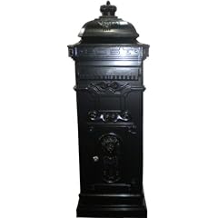 Englischer Standbriefkasten Schwarz Briefkasten Postkasten Antik Stil Jugendstil