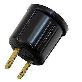 Cooper Wiring 738B-Box Medium Base Lamp Socket Adapter - Brown by Cooper Wiring