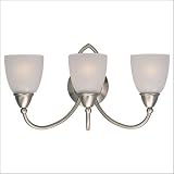 Sea Gull Lighting 40075-962 Pemberton Three-Light Vanity, Brushed Nickel Finish with Satin Etched Glass