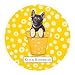 German Shepherd in Yellow Pot Coaster Set