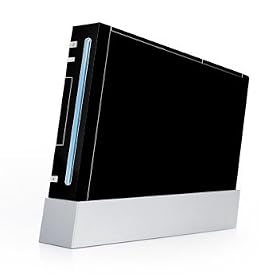 Solid State Black Design Nintendo Wii Body Protector Skin Decal Sticker