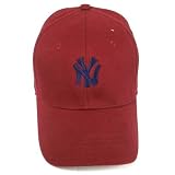 MLB NEW YORK YANKEES MAROON BLUE COTTON HAT CAP ADJ NEW