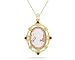 Cameo Pendant with Garnet and Peridot in Yellow Gold