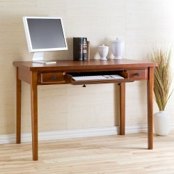 Classic Computer Desk (Pecan) (30"H x 45"W x 23.75"D)