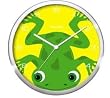 Present Time Peekaboo Frog Wall Clock