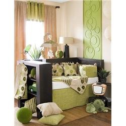 5Pc Set with Pillow (Green Tweed)