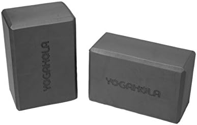 YogaHola® Premium Yoga Blocks - 2Pack - 4" x 6" x 9" (Gray)