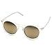 zeroUV - Retro Fashion P3 Frame Color Lens Round Horn Rimmed Sunglasses (Smoke Bronze)