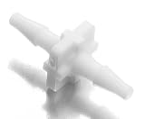 Value Plastics Bondable 400 Series Barb, 1/16 (1.6 mm) ID Tubing, White ABS
