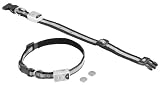 Nobby 78212 LED Blinkhalsband M, 20 mm, 40-55 cm, schwarz mit Reflektorstreifen