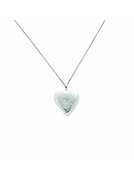 Genuine .925 Sterling Silver 20mm Heart & Flowers Diamond Locket 18 3.4 Grams. 100% Satisfaction Guaranteed.