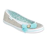 Mantaray- Grey plimpsole bow pumps- 6