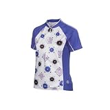Descente 2008 Women's Genesis Short Sleeve Cycling Jersey - Symetrical Flower/White/Violet - 13520sfwhvt (M)