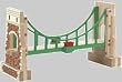Collapsing Sodor Suspension Bridge by Thomas the Tank Wooden Train Engine