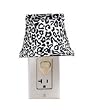 Dennis East Night Light Black and White Leopard Print
