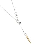 G by GUESS Bullet Rosary Necklace, SILVER
