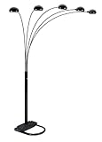 Ore International 5 Arm Arch Floor Lamp - Black Ore International 5 Arm Arch Floor Lamp - Black