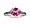 Pink Topaz and Black Diamond Ring in 10K White Gold