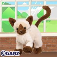 Webkinz Siamese Cat Plush Stuffed Animal