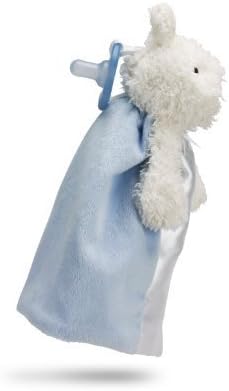 Friendly Pacifier Satin Blanket with Detachable Pacifier, Blue Bunny by Friendly Pacifier