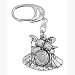 Pewter Keyring Drum Kit