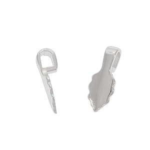 AANRAKU-Glue-On-Pendant-Bails-Small-Silver-Plated-10-