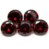 Round 4mm Garnet CZ Cubic Zirconia Loose Stone Lot of 100 pIeces