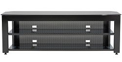 Sanus Lowboy 65 Black Three-Shelf Widescreen TV Stand