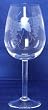 Individually Hand Etched Grapes White Wine Glass 9" Set / 4