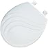 Mayfair 27EC 000 Swirl Sculptured Molded Wood Toilet Seat with Lift-Off Hinges, Round, White