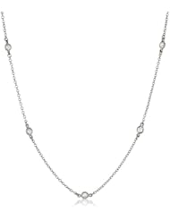 Freida Rothman Belargo Jewelry "Classics" Black Rhodium Plated Delicate Bezel Stations Wrap Chain Necklace