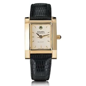 Buy Columbia University Ladies Swiss Watch - Gold Quad with Leather Strap by M.LaHart by Columbia Sportswear