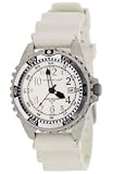 New St. Moritz Momentum M1 Twist Women's Dive Watch Underwater Timer for Scuba Divers with Silver Bezel White Hyper Rubber Band