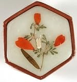 Auroshikha Flower Candles - Eucalyptus - Hexagon Terra Cotta (3 In x 1 In)