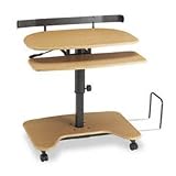 BALT Hi-Lo Workstations - Teak/Black