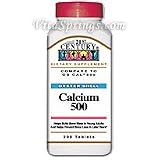 Calcium 500 mg Oyster Shell 200 Tablets, 21st Century