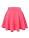 Noble U Women's Basic Solid Versatile Stretchy Swing Mini Skater Skirt