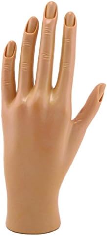 Burmax Debra Lynn Practice Hand Mirror with Cuticle Fingers, Tabletop Mount, Nail Care Accessories, One Size, Modern, Frameless, Black Plastic, Resin