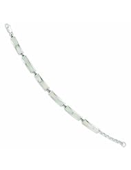 SS White Ice .01ct Diamond and MOP Bracelet