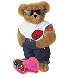 15" Loverboy Teddy Bear With Roses and Small Box of Chocolates