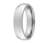 Tungsten Carbide Ring 6mm Polished Finish Comfort Fit