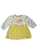 Chubby Cheeks - Infant Baby Girls Long Sleeved Dress, Cream, Yellow