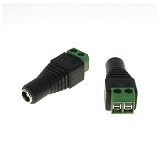 Buy 10 Pack 2.1mm x 5.5mm Female CCTV Power Jack Adapter by Valley